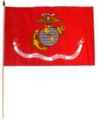 Stick Flag 12x18, Marine Corps