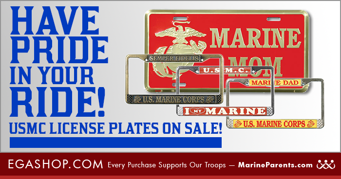 USMC LICENSE PLATES & FRAMES ON SALE!