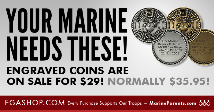 USMC Custom Engraved Coin ON SALE