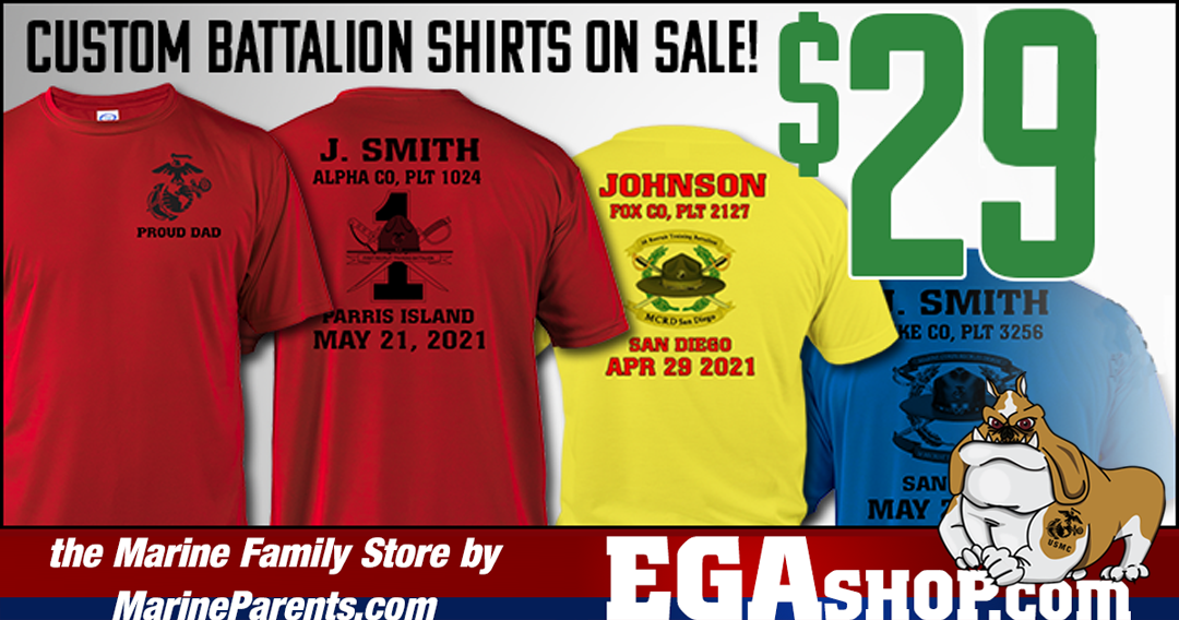 Sale on Marine Corps T-Shirts at the EGA Shop