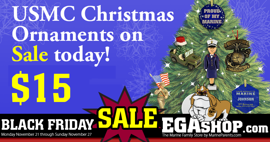 USMC Christmas Ornaments on SALE!