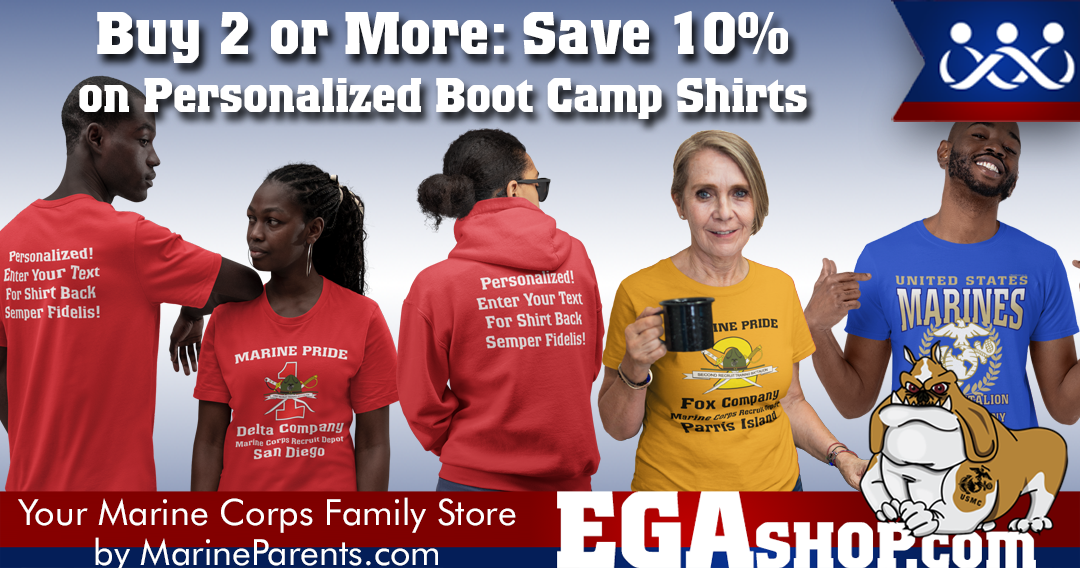 Sale for Marine Corps Family Day at the EGA Shop