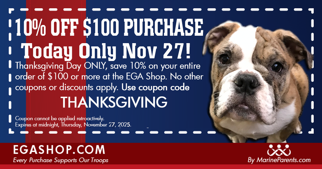 Sale for Marine Corps Family Day at the EGA Shop