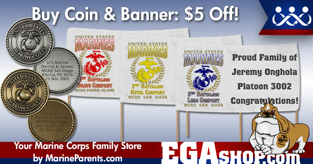 Sale for Marine Corps Family Day at the EGA Shop