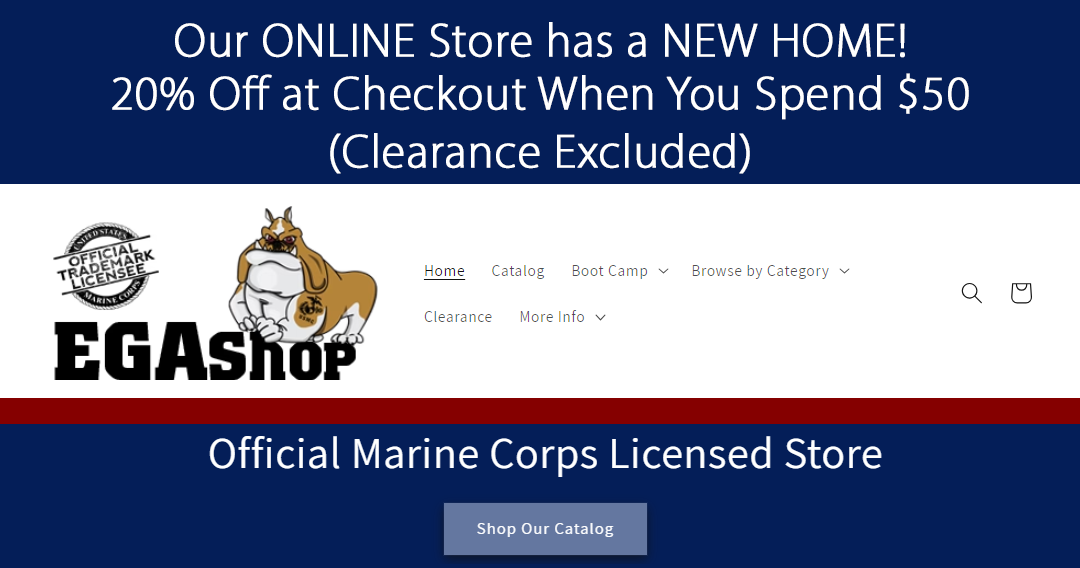 Sale on Marine Corps T-Shirts at the EGA Shop