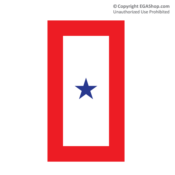 Blue Star Service Banner Decal - Homeland Security and Other Decals