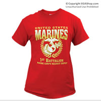  Standard T-Shirt: 1st Recruit Btn (Red)