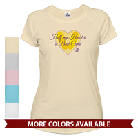 _T-Shirt (Ladies, Solar): Half My Heart, Boot Camp