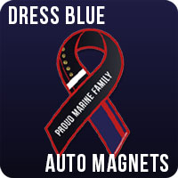 Dress Blue Auto Magnets usmc